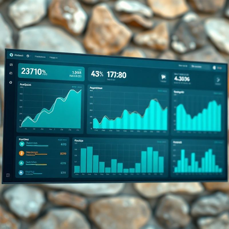 Pregled multi-panel teal analitičkog dashboarda